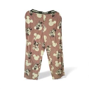 Disney Mickey Mouse Women's Pajamas - Pink and Black Size Large Good